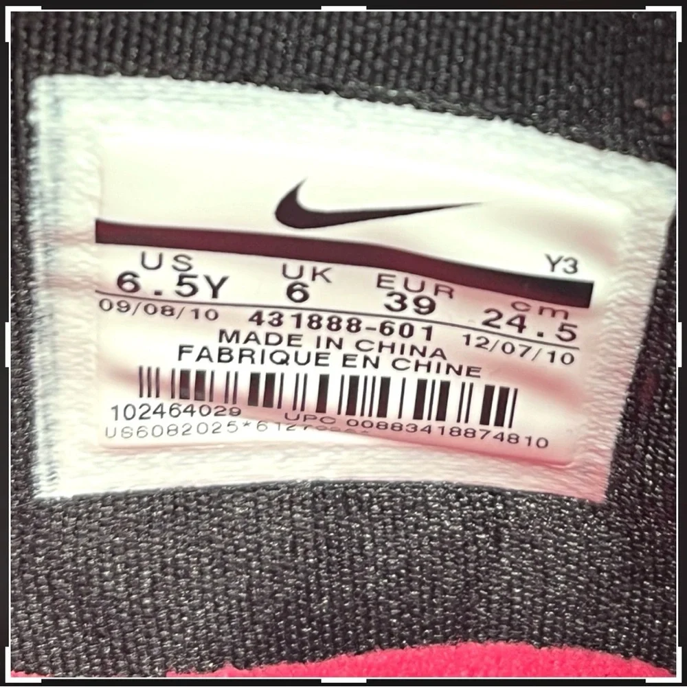 NIKE LEBRON 8 V2 Spark Solar Red Pink GS Size YOUTH 6.5